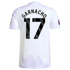 Alejandro Garnacho Manchester United adidas 2025/26 Away Player Jersey - White