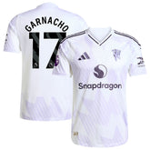 Alejandro Garnacho Manchester United adidas 2025/26 Away Player Jersey - White