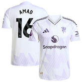 Amad Diallo Manchester United adidas 2025/26 Away Player Jersey - White