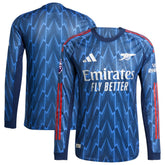 Arsenal adidas 2025/26 Away Long Sleeve Jersey with Patch - Blue