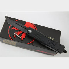 Micro Tech Hunting Knife Black & Red