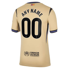 Barcelona 2025/26 Away Stadium Custom Jersey - Gold