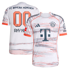 Bayern Munich adidas 2025/26 Away Custom Jersey - White