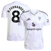 Bruno Fernandes Manchester United adidas 2025/26 Away Player Jersey - White
