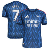 Bukayo Saka Arsenal adidas 2025/26 Away Player Jersey - Blue