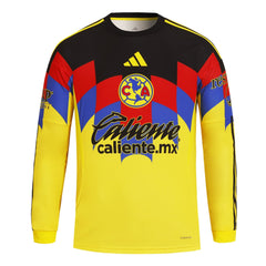 Club America adidas 2025/26 Home Long Sleeve Jersey - Yellow