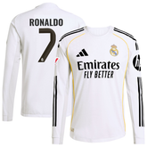 Cristiano Ronaldo 7 Real Madrid adidas 2025/26 Home Long Sleeve Jersey - White