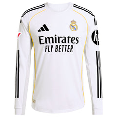 Cristiano Ronaldo 7 Real Madrid adidas 2025/26 Home Long Sleeve Jersey - White