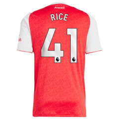 Declan Rice Arsenal adidas 2025/26 Home Player Jersey - Red