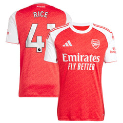 Declan Rice Arsenal adidas 2025/26 Home Player Jersey - Red
