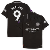 Erling Haaland Manchester City Puma 2025/26 Away Player Jersey - Black