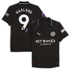 Erling Haaland Manchester City Puma 2025/26 Away Player Jersey - Black