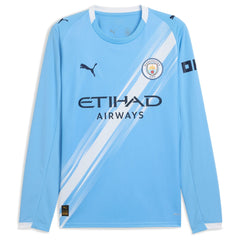 Erling Haaland Manchester City Puma 2025/26 Home Long Sleeve Player Jersey - Sky Blue