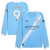 Erling Haaland Manchester City Puma 2025/26 Home Long Sleeve Player Jersey - Sky Blue