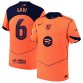 Gavi Barcelona Nike 2025/26 Third Player Jersey - Orange