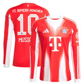 Jamal Musiala Bayern Munich adidas Home 2025/26 Long Sleeve Player Jersey - Red