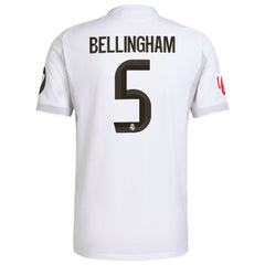 Jude Bellingham Real Madrid adidas 2025/26 Home Authentic Jersey - White
