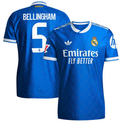 Jude Bellingham Real Madrid adidas 2025/26 Third Player Jersey - Blue
