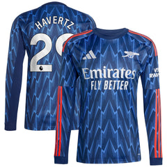Kai Havertz Arsenal adidas 2025/26 Away Long Sleeve Player Jersey - Blue