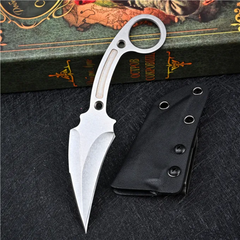 Karambit Knife Steel Handle Fixed Blade For Hunting
