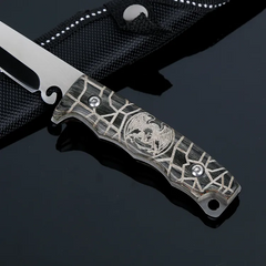 Knife Stainless Steel Fixed Blade Wood Handle For Hunting