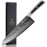 KnivesCollection™ 8" Damascus Chef Knife – Japanese VG10 High-Carbon Steel Kitchen Gyuto Knife