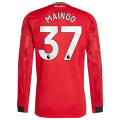 Kobbie Mainoo Manchester United adidas Home 2025/26 Player Long Sleeve Jersey - Red