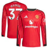 Kobbie Mainoo Manchester United adidas Home 2025/26 Player Long Sleeve Jersey - Red