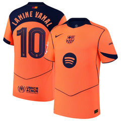 Lamine Yamal Barcelona Nike 2025/26 Third Player Jersey - Orange