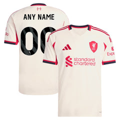 Liverpool adidas 2025/26 Away Custom Jersey - White