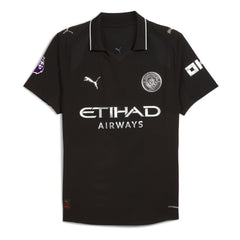 Manchester City Puma 2025/26 Away Custom Jersey – Black
