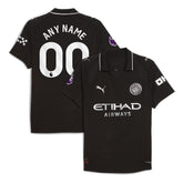 Manchester City Puma 2025/26 Away Custom Jersey – Black