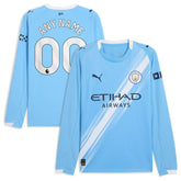 Manchester City Puma 2025/26 Home Long Sleeve Custom Jersey - Sky Blue