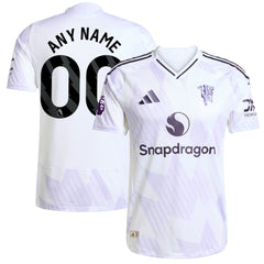 Manchester United adidas 2025/26 Away Custom Jersey - White