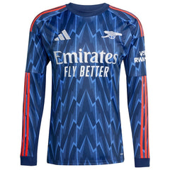 Martin Ødegaard Arsenal adidas 2025/26 Away Long Sleeve Player Jersey - Blue