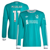 Mohamed Salah Liverpool adidas 2025/26 Third Long Sleeve Player Jersey - Green