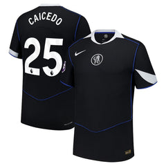 Moisés Caicedo Chelsea Nike 2025/26 Third Player Jersey - Black