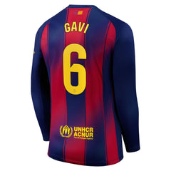 Nike Gavi Barcelona 2025/26 Home Long Sleeve Jersey - Navy