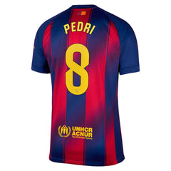 Pedri 8 Barcelona Nike 2025/26 Home Jersey - Navy