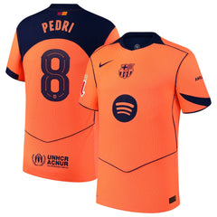 Pedri Barcelona Nike 2025/26 Third Player Jersey - Orange