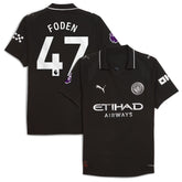 Phil Foden Manchester City Puma 2025/26 Away Player Jersey - Black