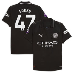 Phil Foden Manchester City Puma 2025/26 Away Player Jersey - Black