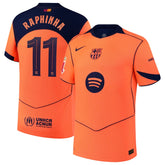 Raphinha Barcelona Nike 2025/26 Third Player Jersey - Orange