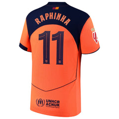 Raphinha Barcelona Nike 2025/26 Third Player Jersey - Orange