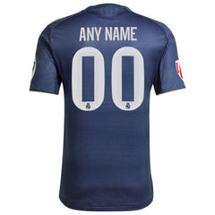 Real Madrid adidas 2025/26 Away Custom Jersey - Blue