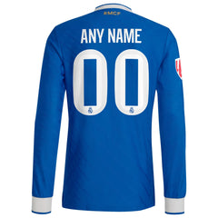 Real Madrid adidas 2025/26 Third Long Sleeve Custom Jersey - Blue