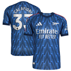 Riccardo Calafiori Arsenal adidas 2025/26 Away Player Jersey - Blue