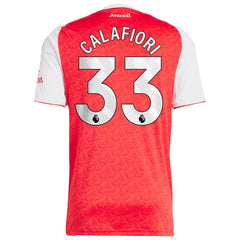 Riccardo Calafiori Arsenal adidas 2025/26 Home Player Jersey - Red