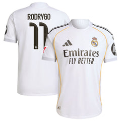 Rodrygo Real Madrid adidas 2025/26 Home jersey - White