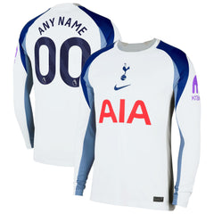 Tottenham Hotspur Nike 2025/26 Home Long Sleeve Custom Jersey - White